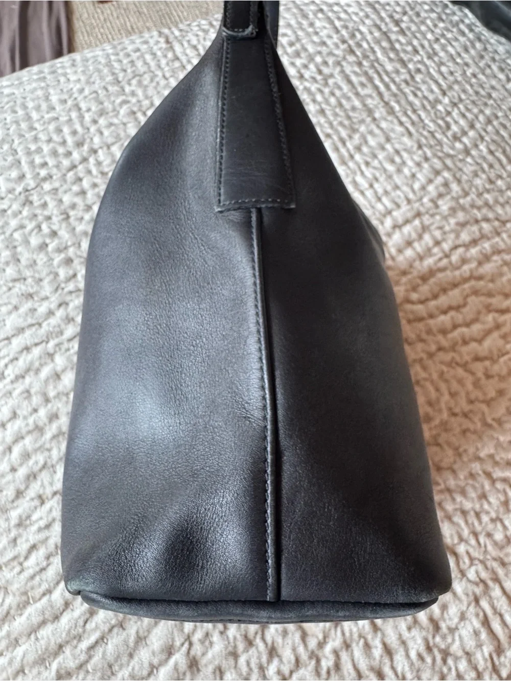 Vintage Coach Black Leather Hobo Shoulder Bag